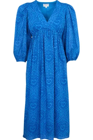 MAISON 123 Robe longue Col V en coton