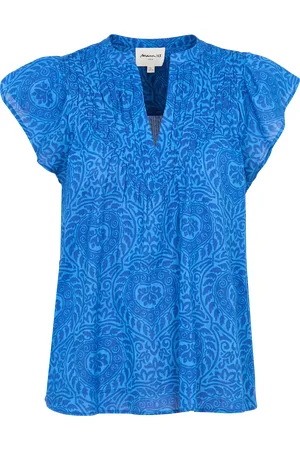 MAISON 123 Top Col V en coton