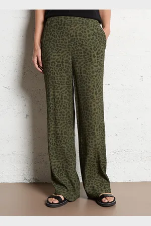 MAISON 123 Pantalon droit fluide léopard