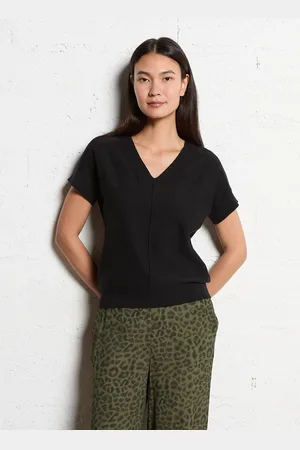 MAISON 123 Pull Col V manches courtes uni
