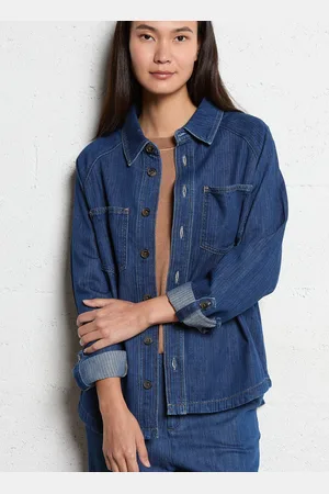 MAISON 123 Veste boutonnée à poches en jean