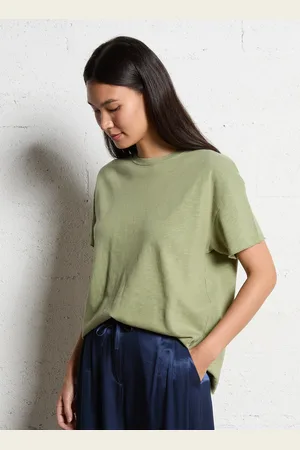 American Vintage Tee-shirt droit à col rond en coton