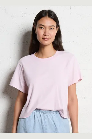 American Vintage Tee shirt chiné col rond en coton mélangé