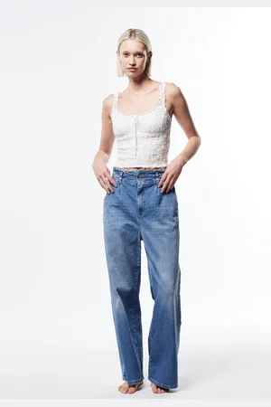 Please Jeans à jambe large taille haute