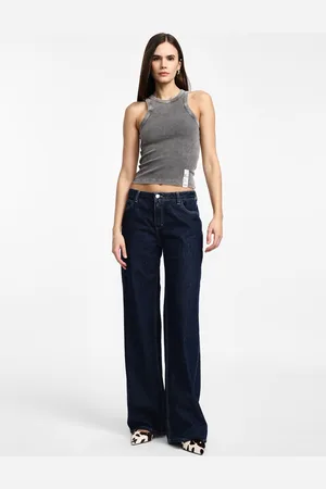 Please Jeans à jambes larges taille moyenne