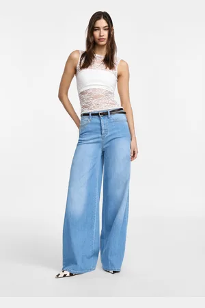 Please Jean large avec taille haute