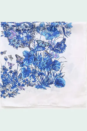 Please Foulard rectangulaire à motifs papillons