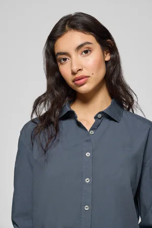 Polo Club® Chemise oose Fit Couleur Bleu Denim Avec ogo Block