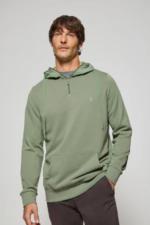Polo Club® Sweat-Shirt Vert Jade À Fermeture Éclair Partielle Avec Capuche Et Broderie Rigby Go