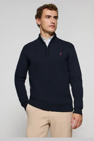 Polo Club® Pull En aille Bleu arine Zippé Et ogo Brodé Rigby Go