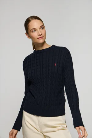 Polo Club® Pull Tressé Bleu arine Avec ogo Brodé Rigby Go