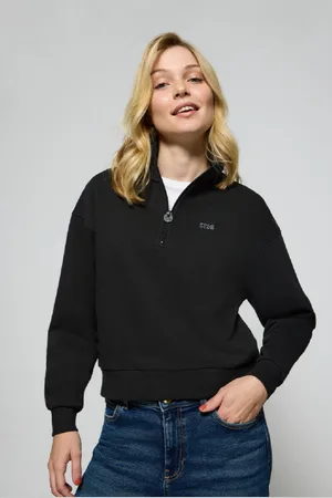 Polo Club® Sweat À Demi-Fermeture Éclair Noir Avec ogo En Caoutchouc