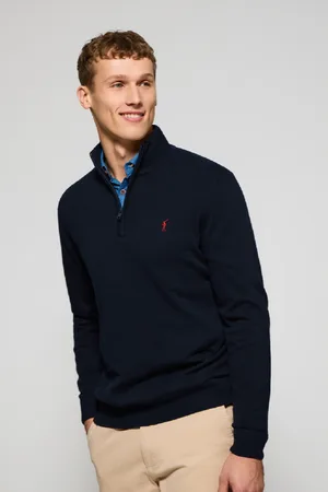 Polo Club® Pull En aille Bleu arine Zippé Et ogo Rigby Go Brodé