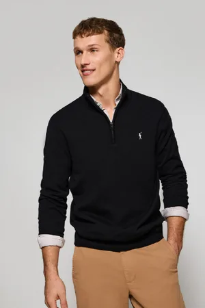 Polo Club® Pull En aille Noir Zippé Et ogo Rigby Go Brodé
