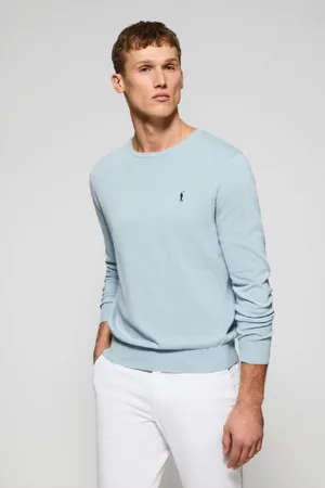 Polo Club® Pull Bleu Clair En aille À Col Ras Du Cou Et Broderie Rigby Go