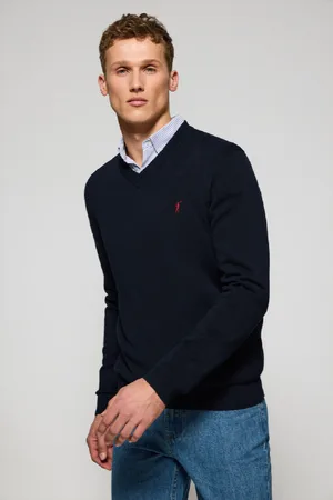 Polo Club® Pull Bleu arine En aille À Col En V Et Broderie Rigby Go