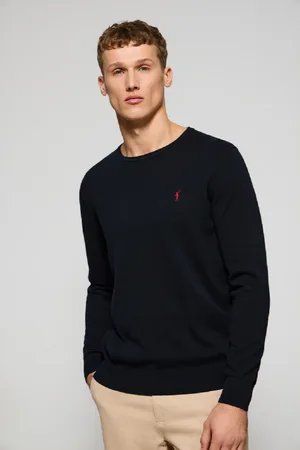 Polo Club® Pull Bleu arine En aille À Col Ras Du Cou Et Broderie Rigby Go