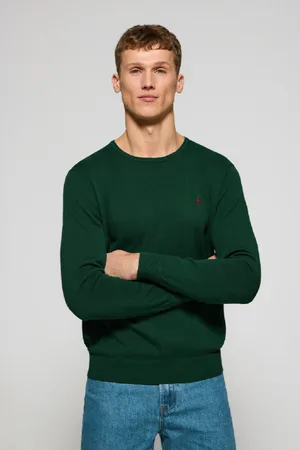 Polo Club® Pull Vert Bouteille En aille À Col Ras Du Cou Et Broderie Rigby Go