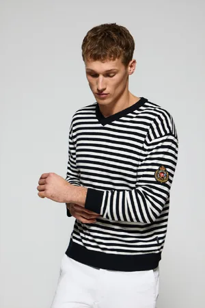 Polo Club® Pull En aille Bleu arine Seagull Avec Écusson Nautique