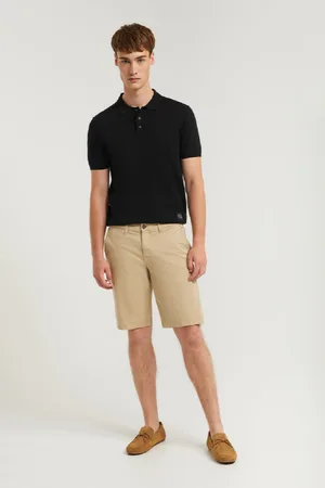 Polo Club® Bermuda Décontracté Couleur Sable Avec ogo Brodé