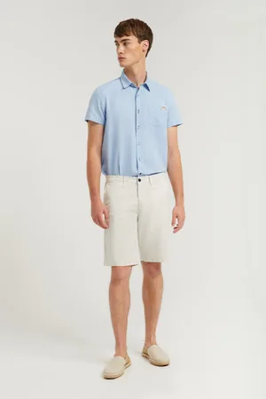 Polo Club® Bermuda Décontracté Gris Clair Avec ogo Brodé