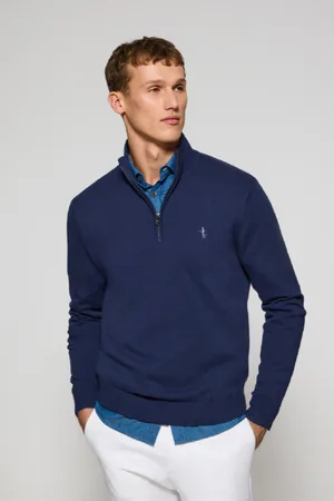 Polo Club® Pull Violet Bleuté Zippé Et Rigby Go Brodé