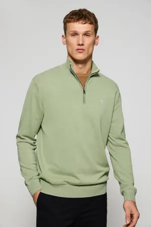 Polo Club® Pull Vert Jade Zippé Et Rigby Go Brodé