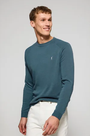 Polo Club® Pull Bleu arine En in Et Coton À Col Ras Du Cou Et Broderie Rigby Go