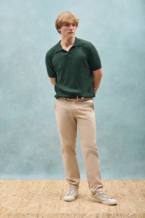 Polo Club® Pull Côtelé Vert Émeraude Jay Avec onogramme Brodé