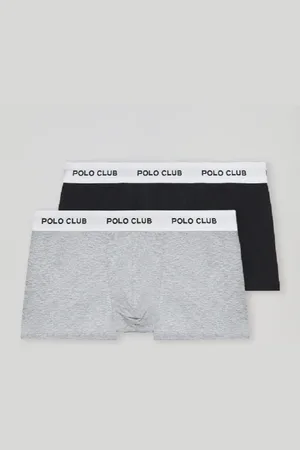 Polo Club® Ot De Deux Boxers Noir Et Gris Avec ogo