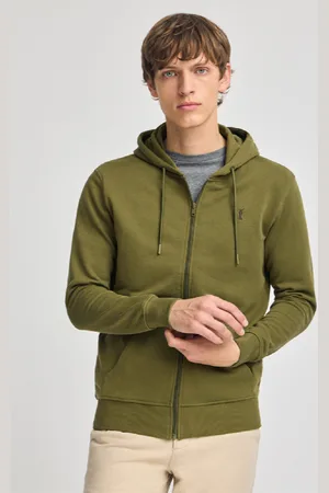 Polo Club® Sweat-Shirt Vert Avec Capuche, Fermeture Éclair Et ogo Rigby Go
