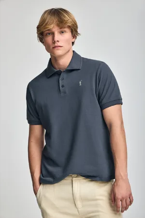 Polo Club® Polo Bleu Denim À anches Courtes Avec ogo Brodé Rigby Go