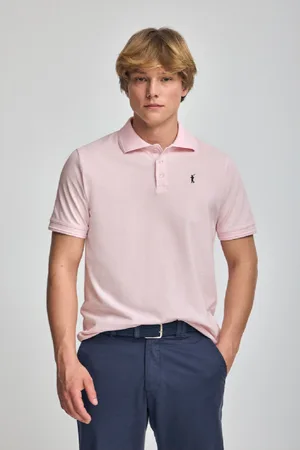 Polo Club® Polo Rose À anches Courtes Et Trois Boutons Avec ogo Brodé Rigby Go