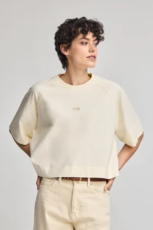 Polo Club® T-Shirt Danae Écru Avec ogo Brodé