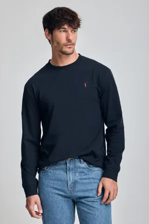 Polo Club® T-Shirt Bleu arine À anches ongues Et Brodé Rigby Go