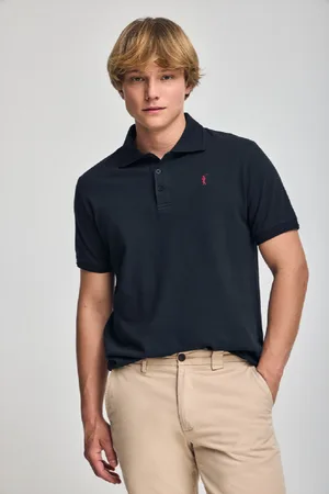 Polo Club® Polo Bleu arine À anches Courtes Et Trois Boutons Avec ogo Brodé Rigby Go