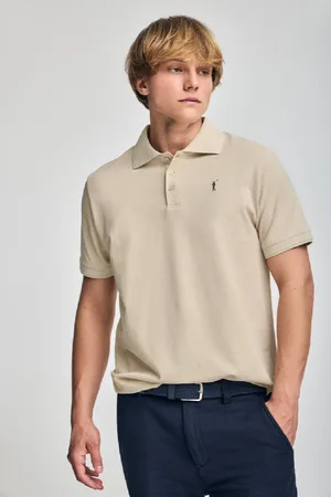 Polo Club® Polo Beige À anches Courtes Et Trois Boutons Avec ogo Brodé Rigby Go