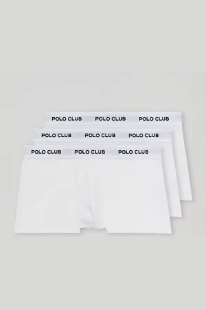 Polo Club® Ot De Trois Boxers Blancs Avec ogo