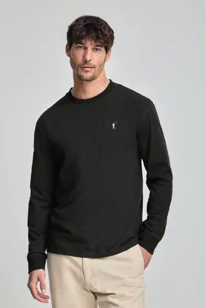 Polo Club® T-Shirt Noir À anches ongues Et Brodé Rigby Go