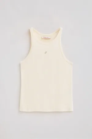 Polo Club® T-Shirt Écru En in Et Coton Avec onogramme Brodé