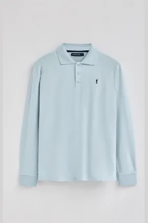 Polo Club® Polo Bleu Clair À anches ongues À Trois Boutons Et Broderie Rigby Go