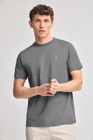 Polo Club® T-Shirt Gris Asphalte À Col Rond Et Big Rigby Go Caoutchouté