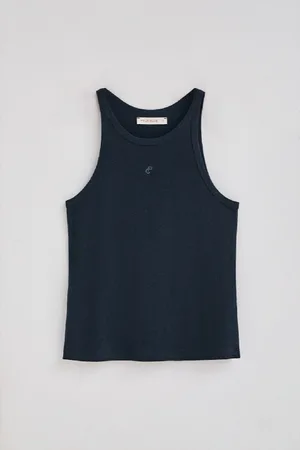 Polo Club® Débardeur Bleu arine En in Et Coton Avec onogramme Brodé