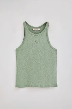 Polo Club® T-Shirt Vert Jade En in Et Coton Avec onogramme Brodé