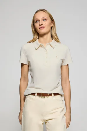Polo Club® Polo Pereira Couleur Écru À Cinq Boutons Avec Broderie Rigby Go