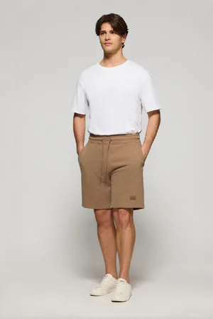 Polo Club® Bermuda Jonas Couleur oka En Coton Et Coupe Relaxed Fit Avec Écusson En Sergé Caoutchouté