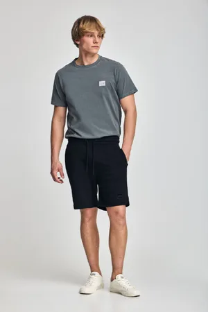 Polo Club® Bermuda Jonas Bleu Foncé En Coton À Coupe Décontractée Avec Écusson En Sergé Caoutchouté