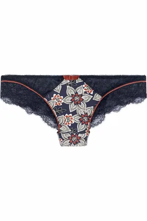 Pommpoire Tanga imprimé bleu Collection