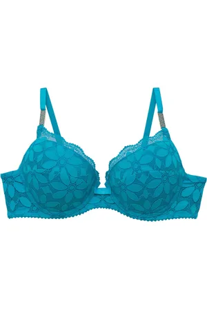 Pommpoire Soutien-gorge push-up turquoise Fossette
