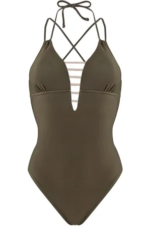 Brigitte Bardot Maillot de bain une pièce kaki/or Monte Carlo